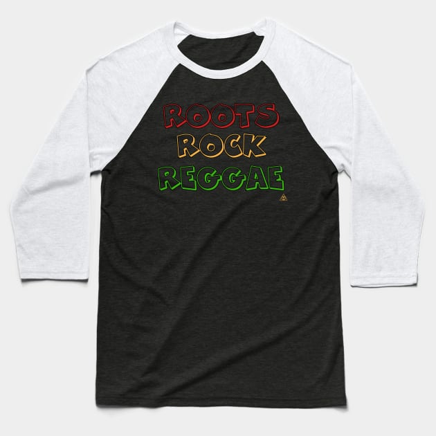 Roots Rock Reggae rasta colors Baseball T-Shirt by Odd Hourz Creative